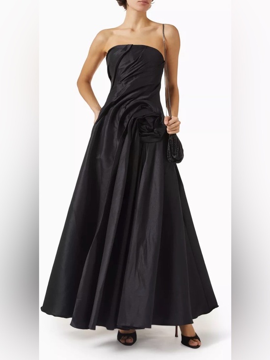 Acler Dresses & Skirts - NEW Acler HAWFORD Black rosette strapless maxi Dress Sz 4